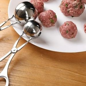 MEATBALL MAKER STAINLESS STEEL EASY TO USE EVEN MEATBALLS ETC TOOL